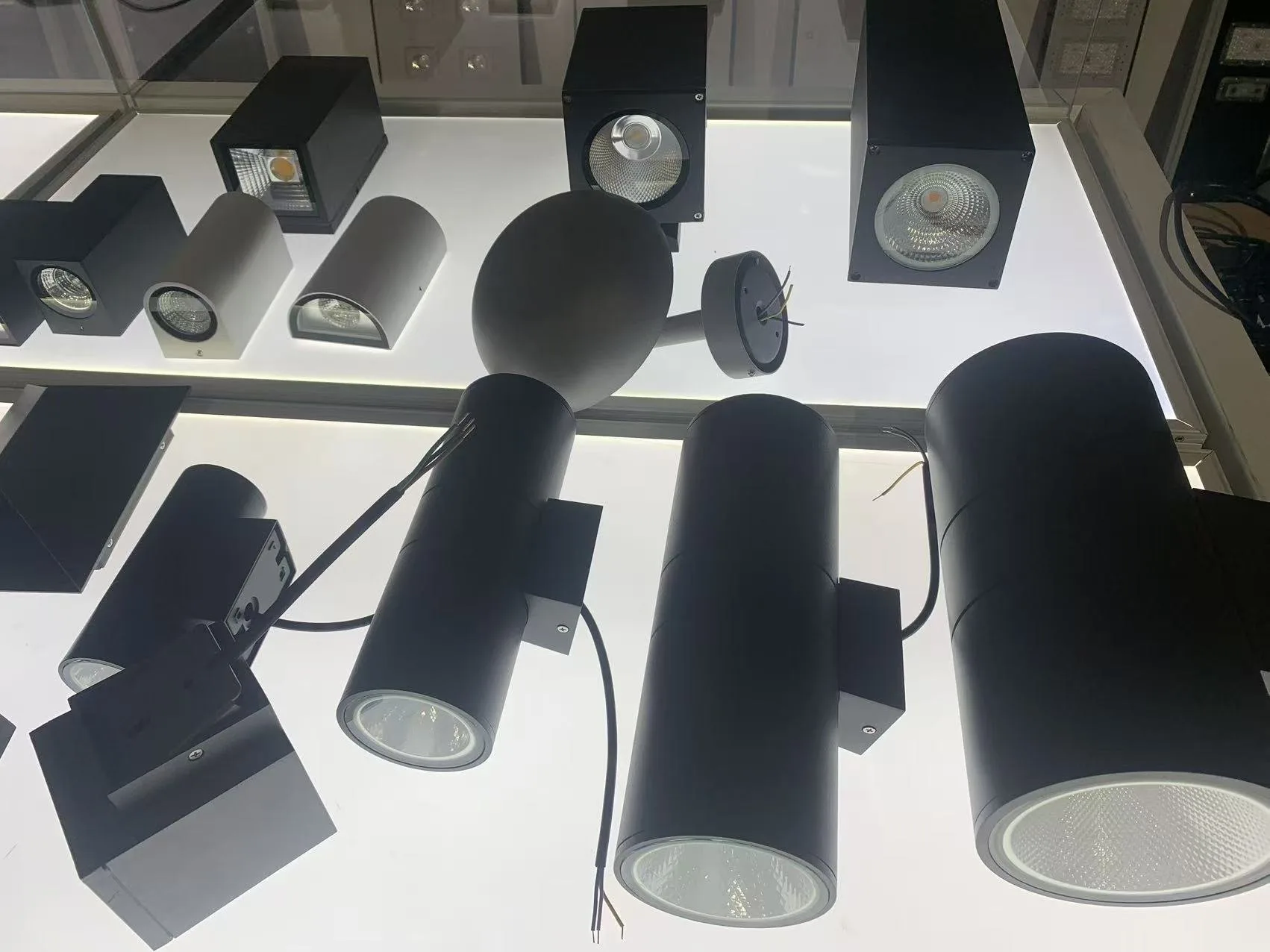 Outdoor LED wall lights for facades